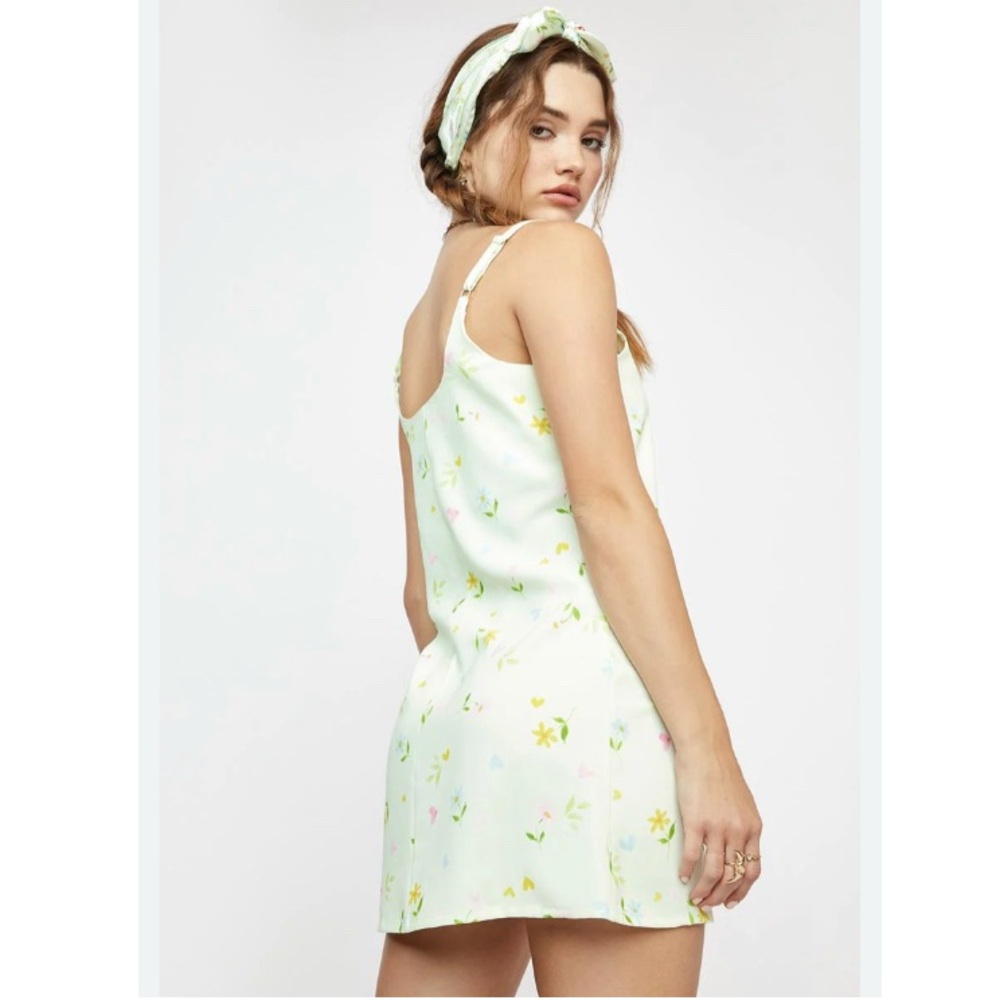 BSR By Samii Ryan X Care Bears XL Green Care Bears Sweetness Floral Mini Dress